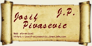 Josif Pivašević vizit kartica